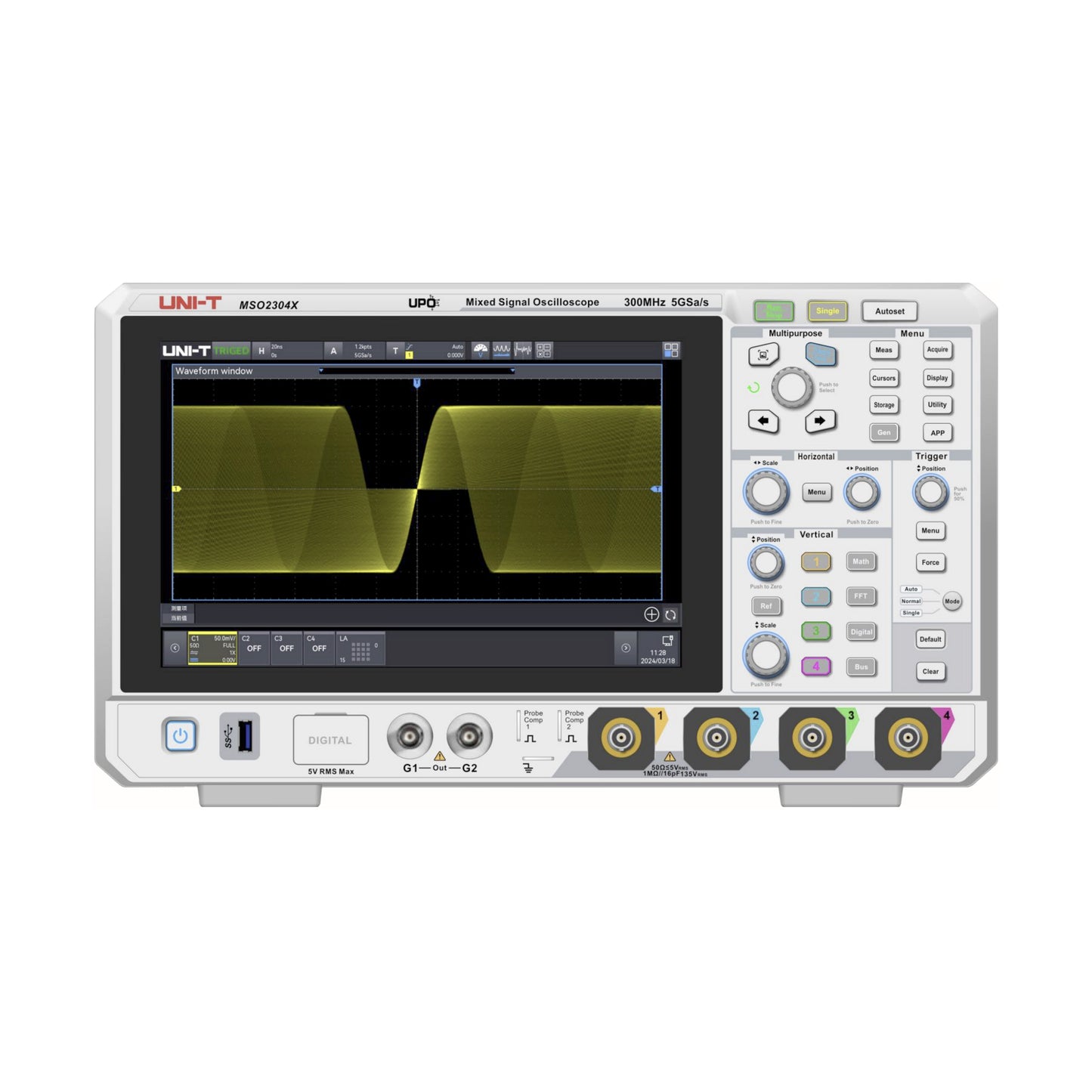 UNI-T MSO2304X 300 MHz Mixed Signal Oscilloscope