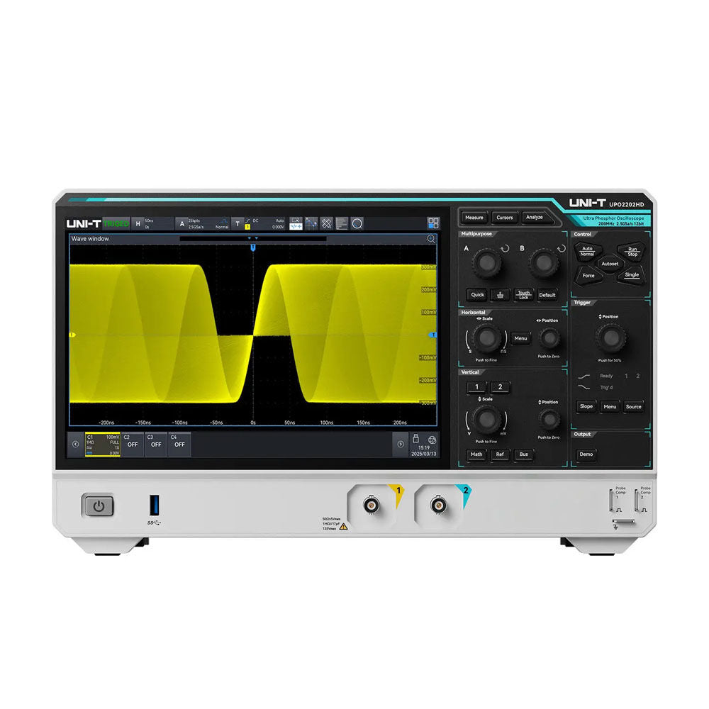UNI-T UPO2202HD 200 MHz High Resolution Oscilloscope